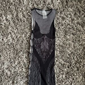 POSTER GIRL Black and Gray Mini Dress